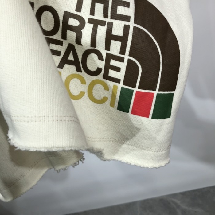 the north face x G*u*i web print cotton short ivory