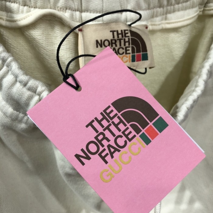 the north face x G*u*i web print cotton short ivory
