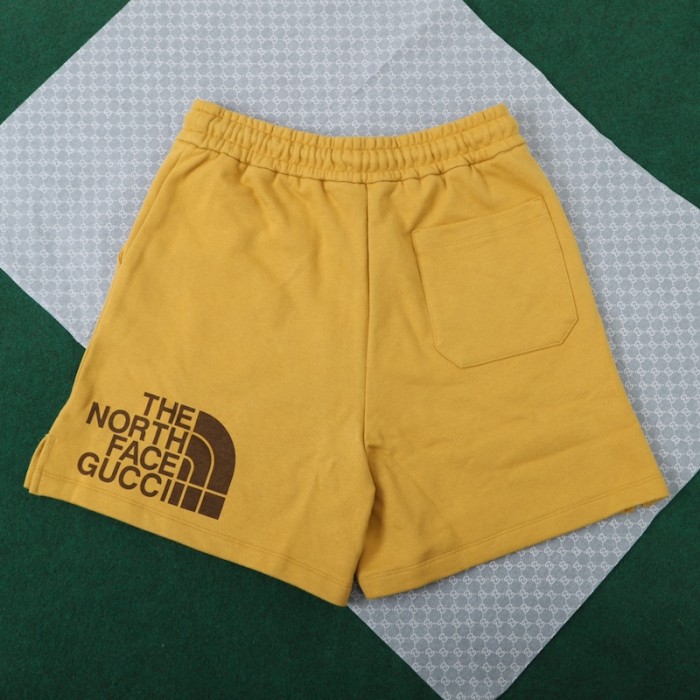the north face x G*u*i jersey short yellow