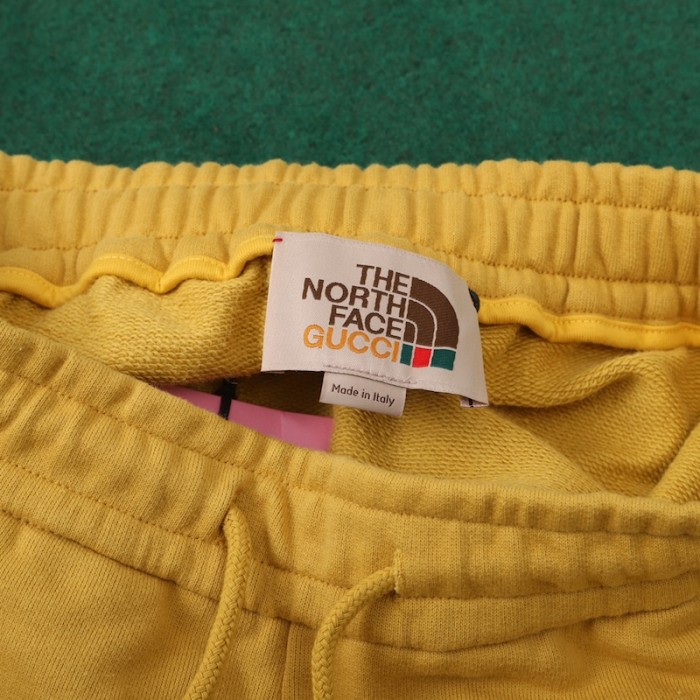 the north face x G*u*i jersey short yellow