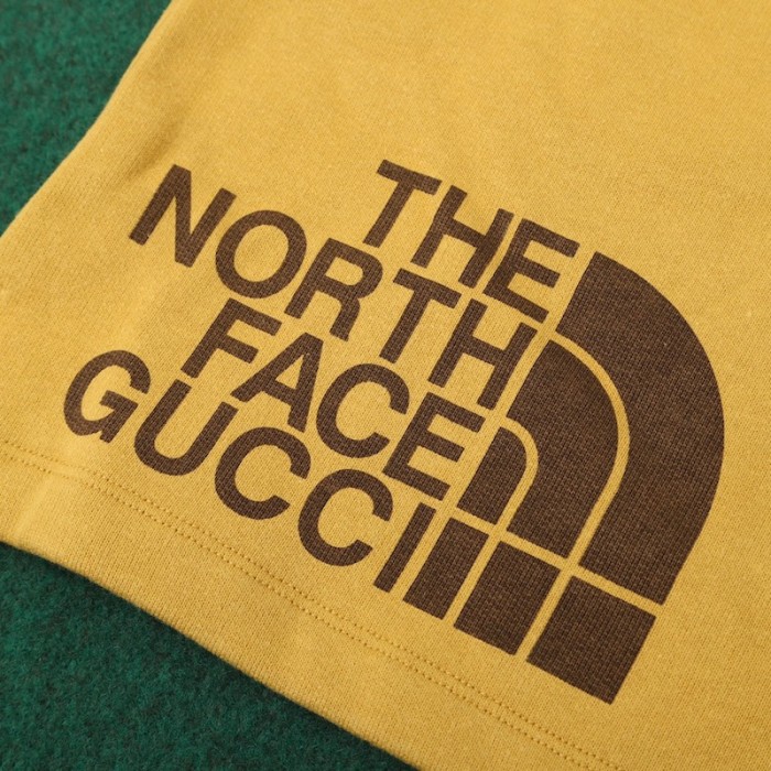 the north face x G*u*i jersey short yellow