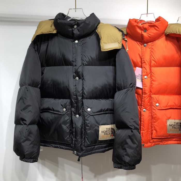 G*u*i x the north face coat jacket black