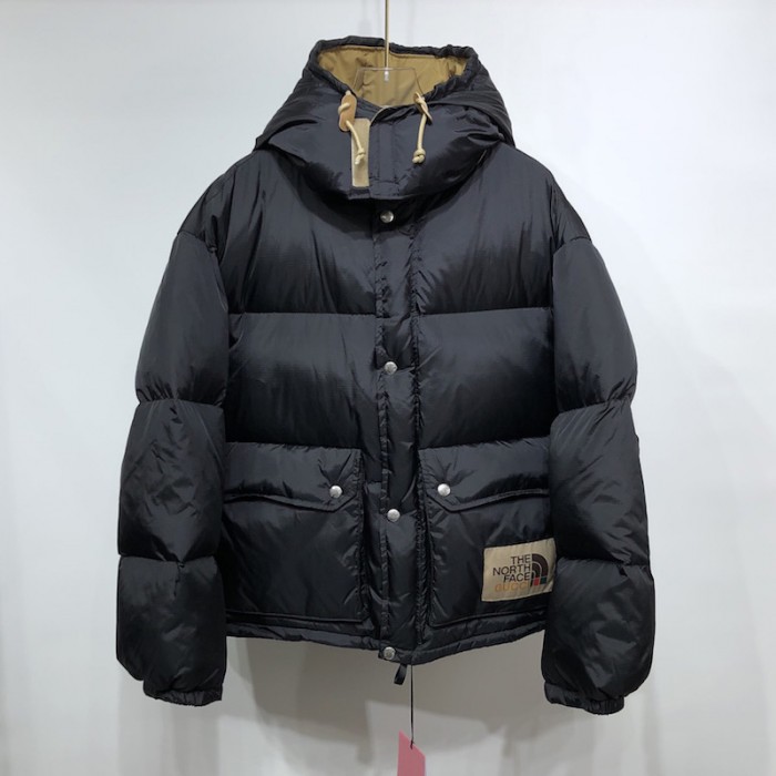 G*u*i x the north face coat jacket black