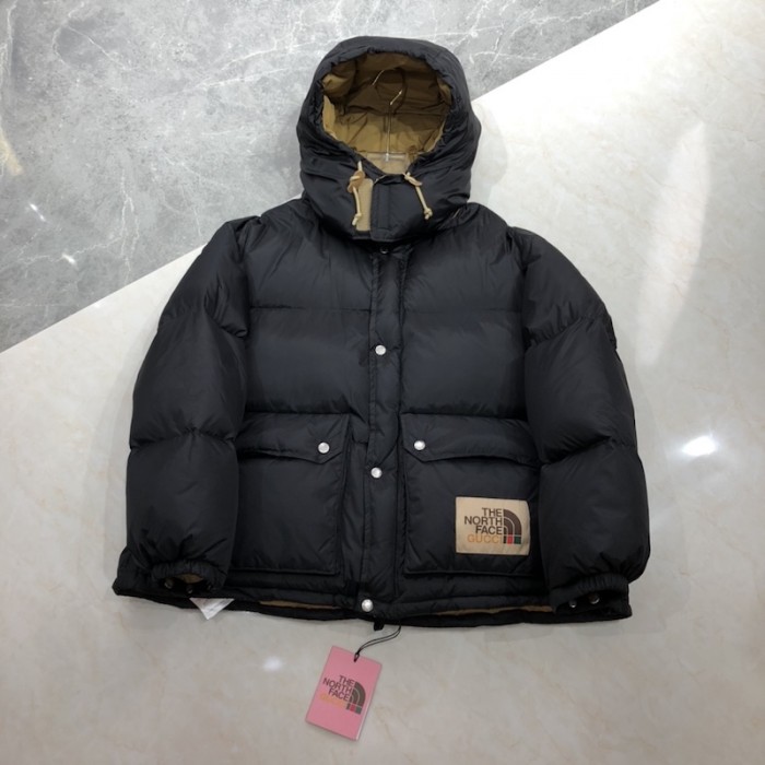 G*u*i x the north face coat jacket black