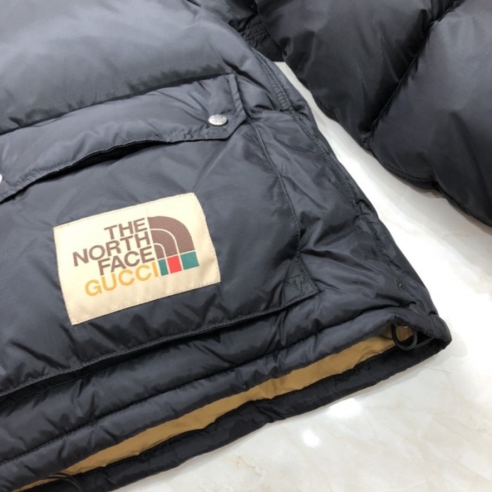 G*u*i x the north face coat jacket black