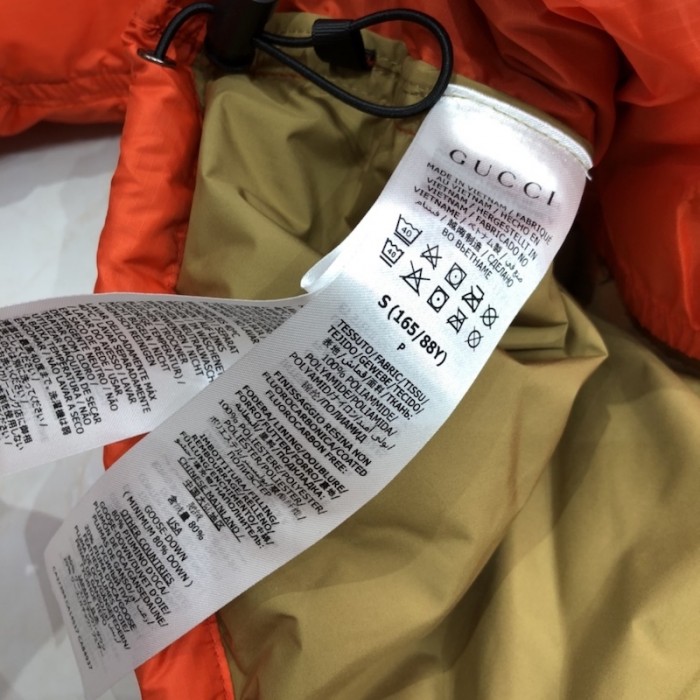 G*u*i x the north face coat jacket orange