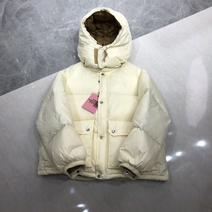 G*u*i x the north face coat jacket white