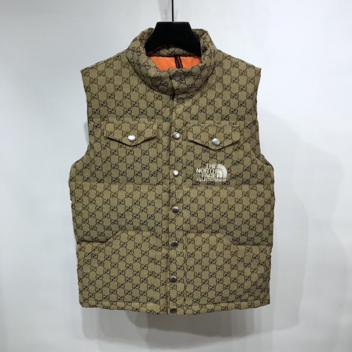 the north face x G*u*i nylon vest beige