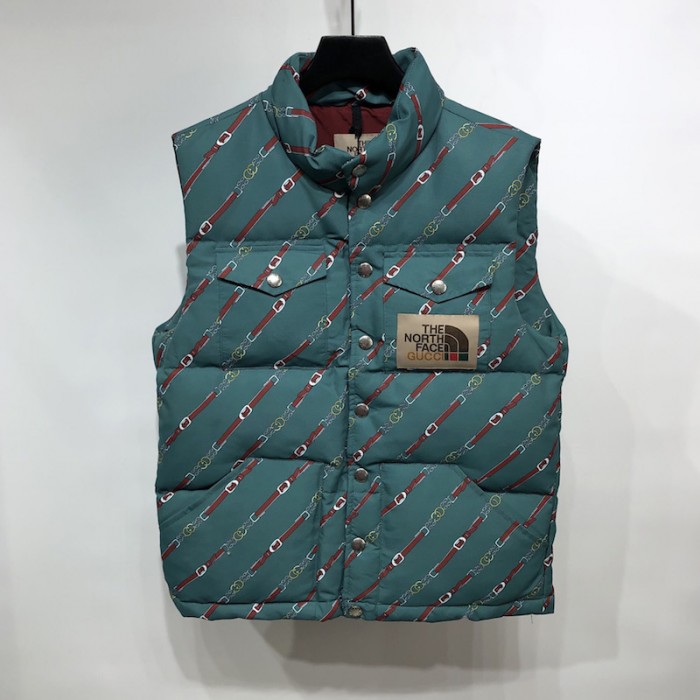 the north face x G*u*i nylon vest blue