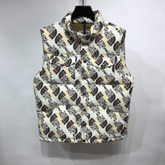 the north face x G*u*i nylon vest yellow