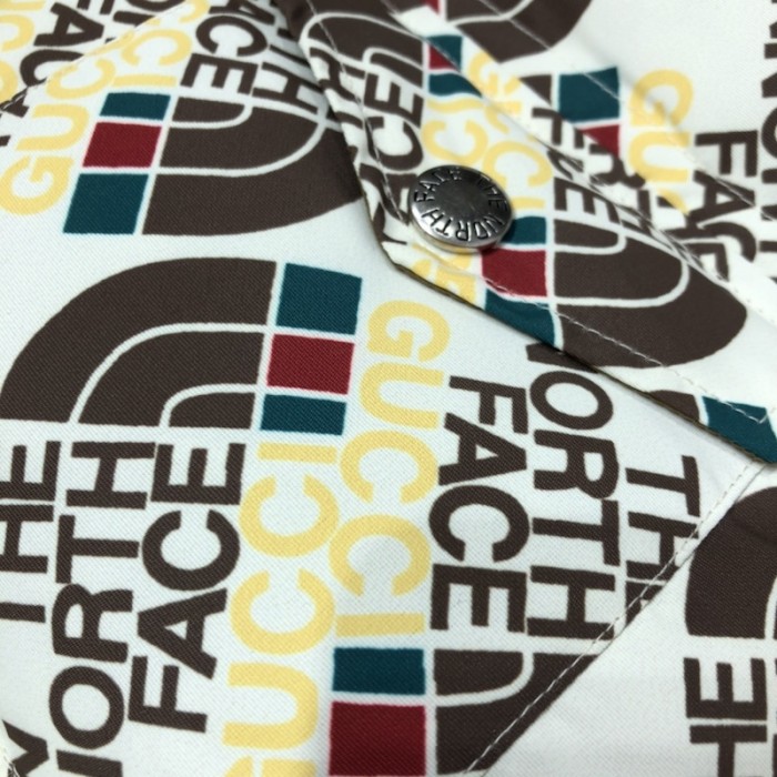 the north face x G*u*i nylon vest yellow