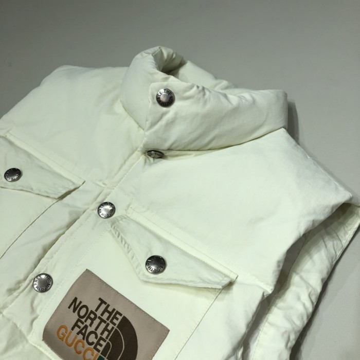the north face x G*u*i nylon vest white