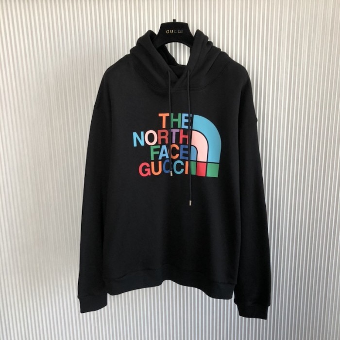 the north face x G*u*i cotton hoodies black