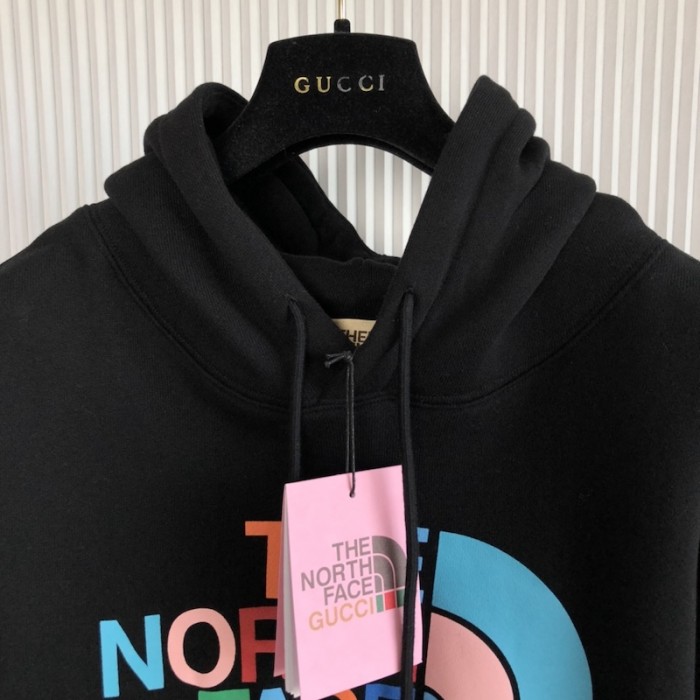 the north face x G*u*i cotton hoodies black