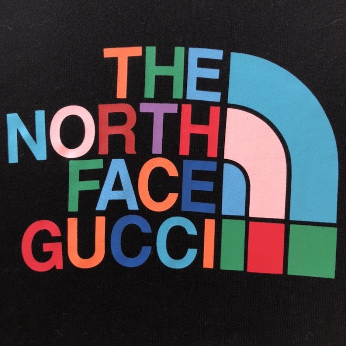 the north face x G*u*i cotton hoodies black