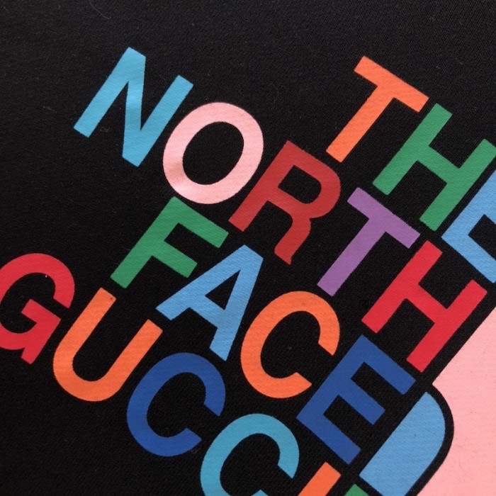the north face x G*u*i cotton hoodies black