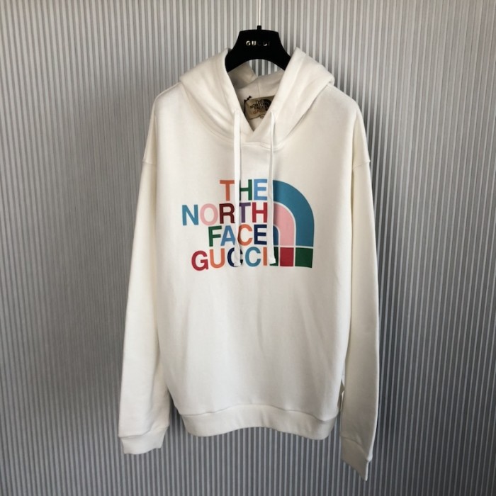 the north face x G*u*i cotton hoodies white