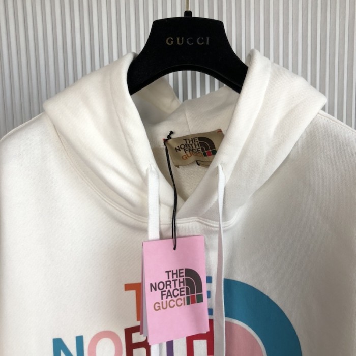the north face x G*u*i cotton hoodies white