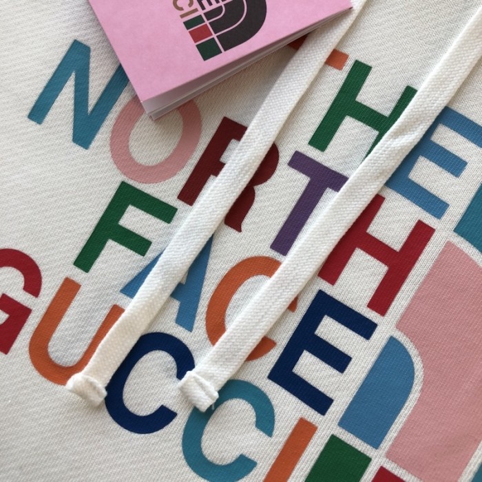 the north face x G*u*i cotton hoodies white