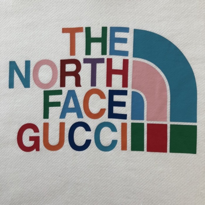 the north face x G*u*i cotton hoodies white