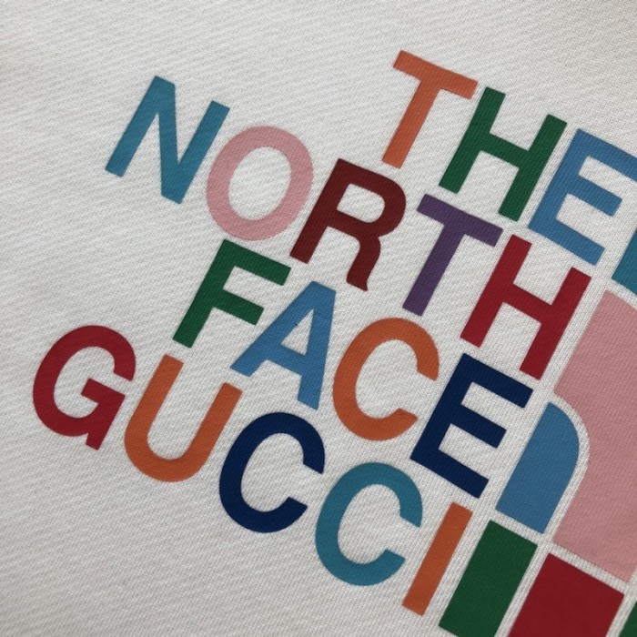 the north face x G*u*i cotton hoodies white