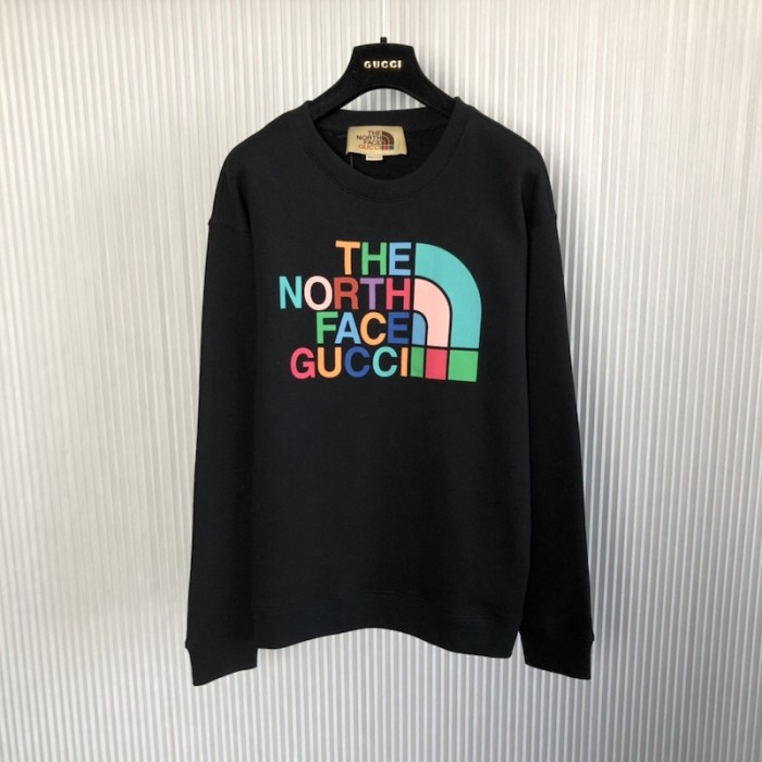 the north face x G*u*i cotton sweatshirt black