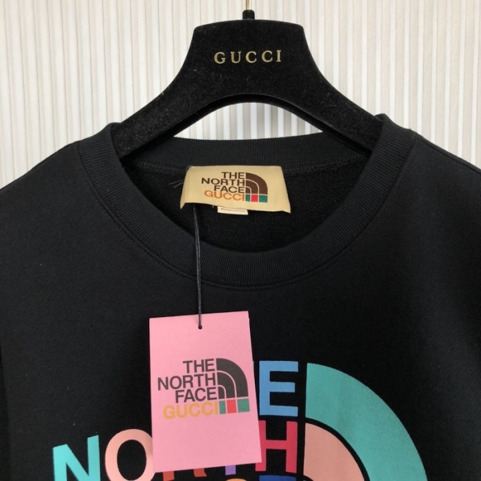 the north face x G*u*i cotton sweatshirt black