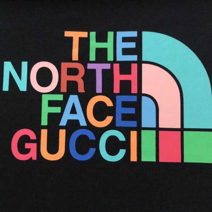 the north face x G*u*i cotton sweatshirt black