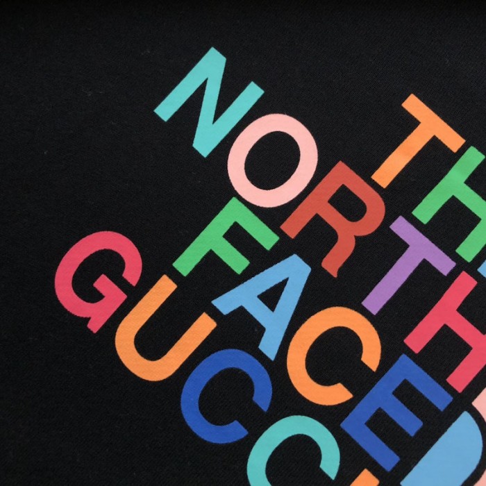 the north face x G*u*i cotton sweatshirt black