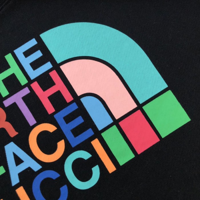 the north face x G*u*i cotton sweatshirt black