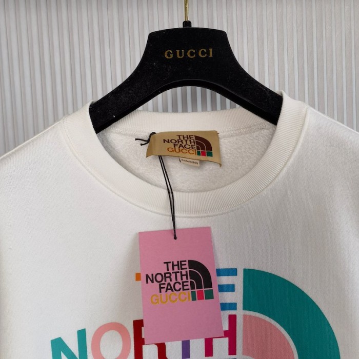 the north face x G*u*i cotton sweatshirt white