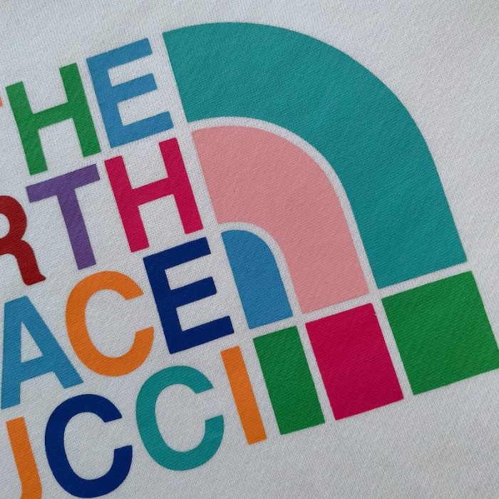 the north face x G*u*i cotton sweatshirt white
