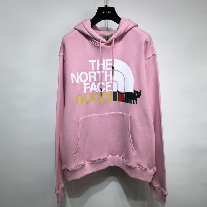 the north face x G*u*i hoodie  / black cat pink