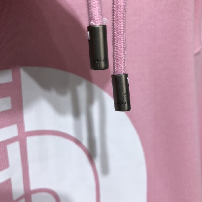 the north face x G*u*i hoodie / black cat pink