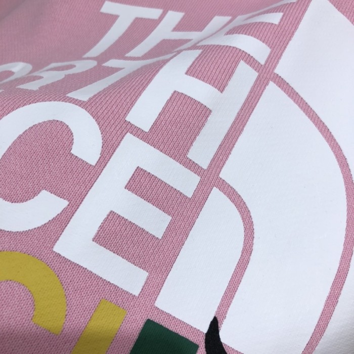 the north face x G*u*i hoodie / black cat pink