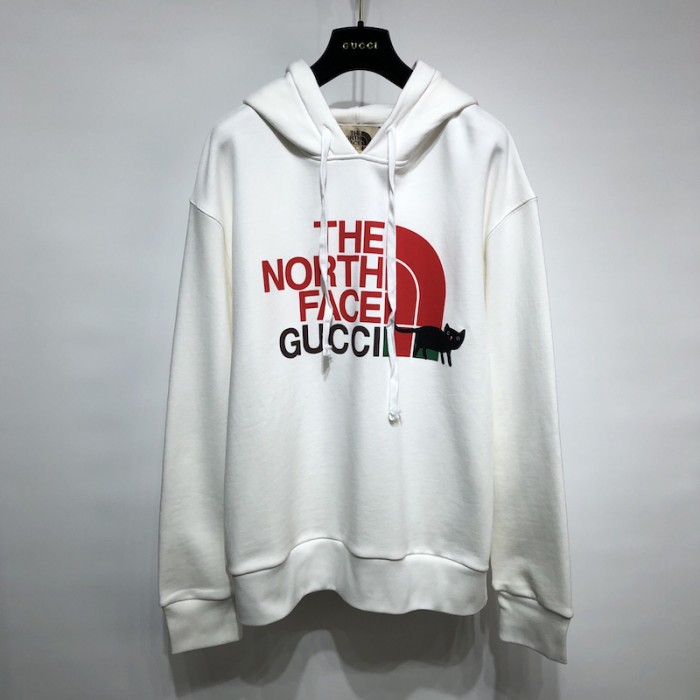 the north face x G*u*i hoodie  / black cat white