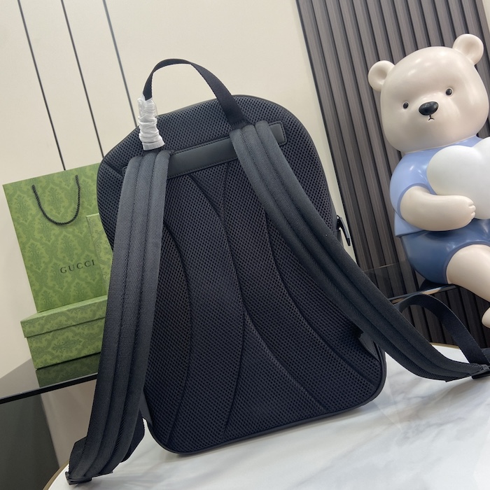 G*u*i black gg rubber-effect leather backpack ‎771280