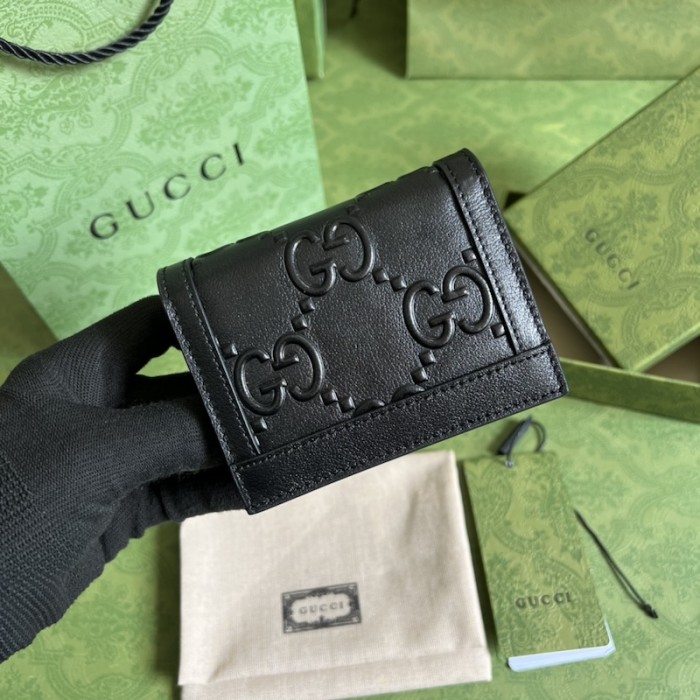 G*u*i gg card case wallet 676150 black