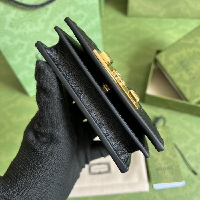 G*u*i gg card case wallet 676150 black