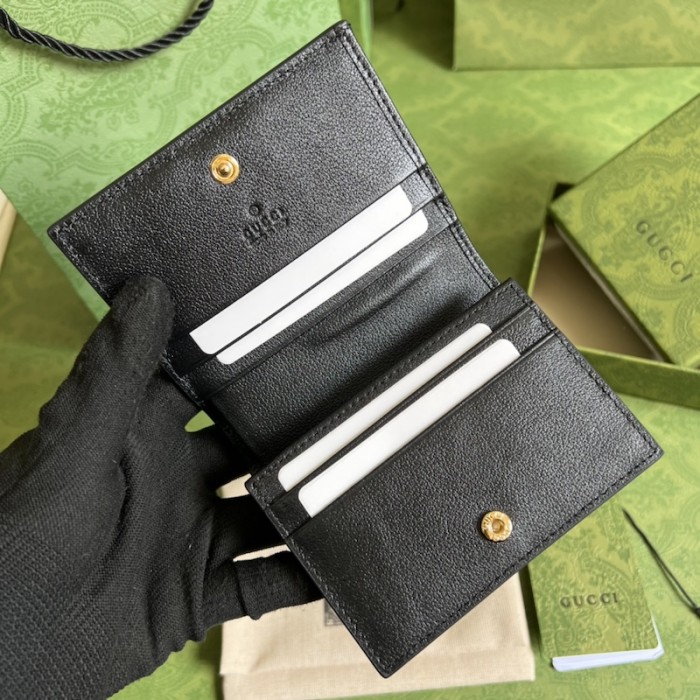 G*u*i gg card case wallet 676150 black