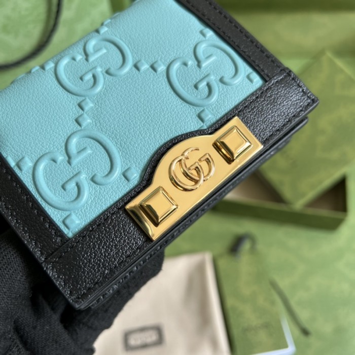 G*u*i gg card case wallet 676150 blue