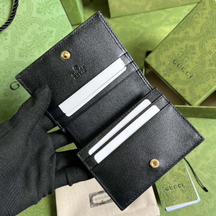 G*u*i gg card case wallet 676150 white/black