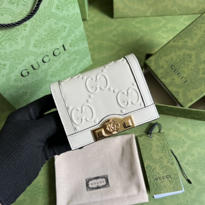 G*u*i gg card case wallet ‎676150 white