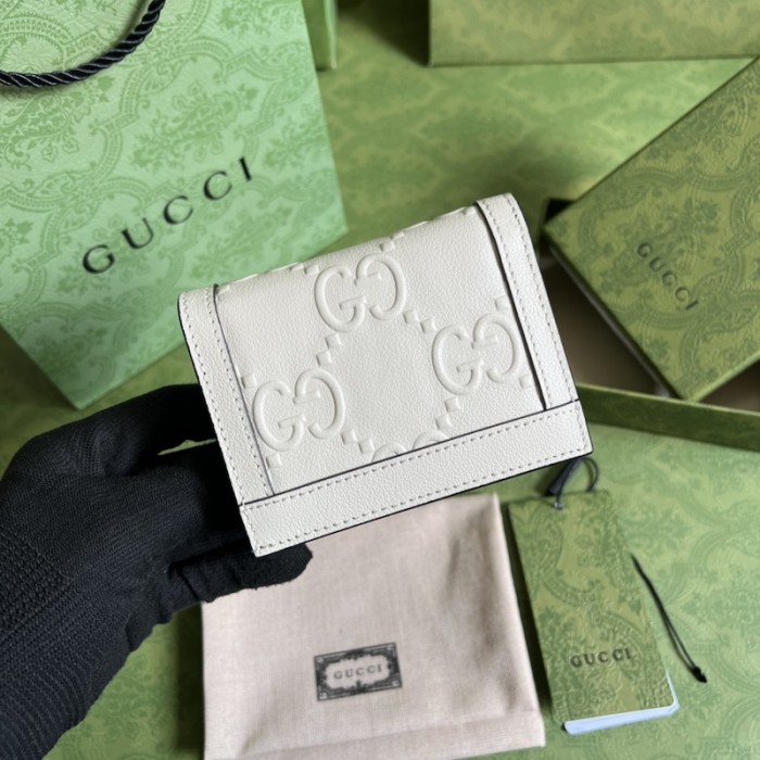 G*u*i gg card case wallet ‎676150 white
