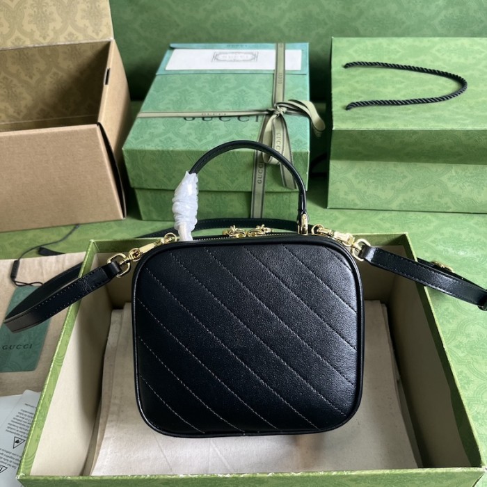 G*u*i blondie top handle bag black ‎744434