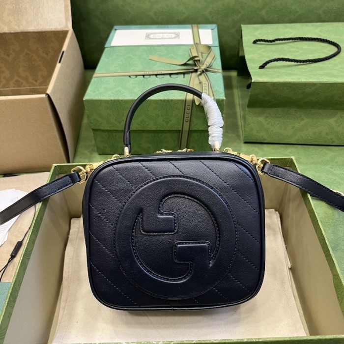 G*u*i blondie top handle bag blue ‎744434