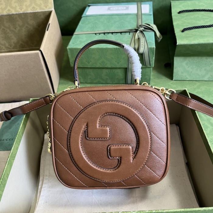 G*u*i blondie top handle bag brown ‎744434