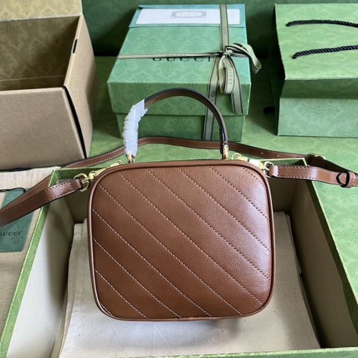 G*u*i blondie top handle bag brown ‎744434