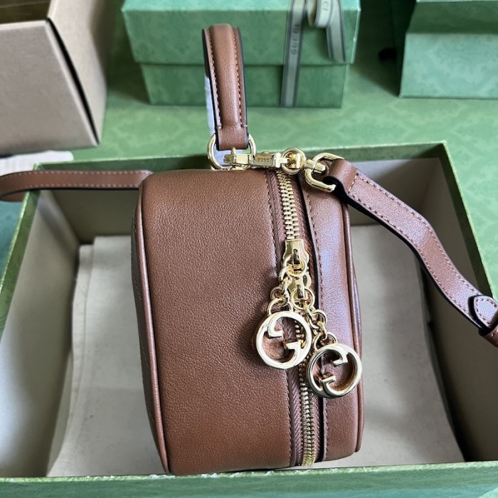 G*u*i blondie top handle bag brown ‎744434