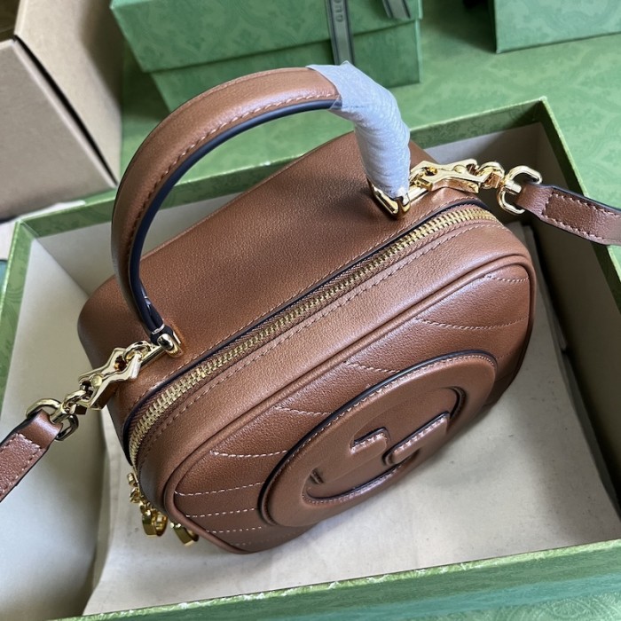 G*u*i blondie top handle bag brown ‎744434